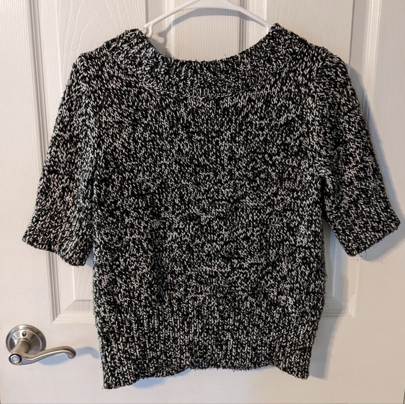 Worthington Black and White Crew Neck Sweater - Picture 3 of 5